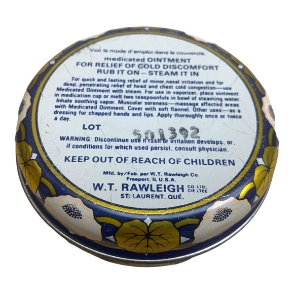 VTG  RAWLEIGH'S Anti-pain Ointment Glass Apothecary Empty Bottle Collectible - Picture 6 of 9